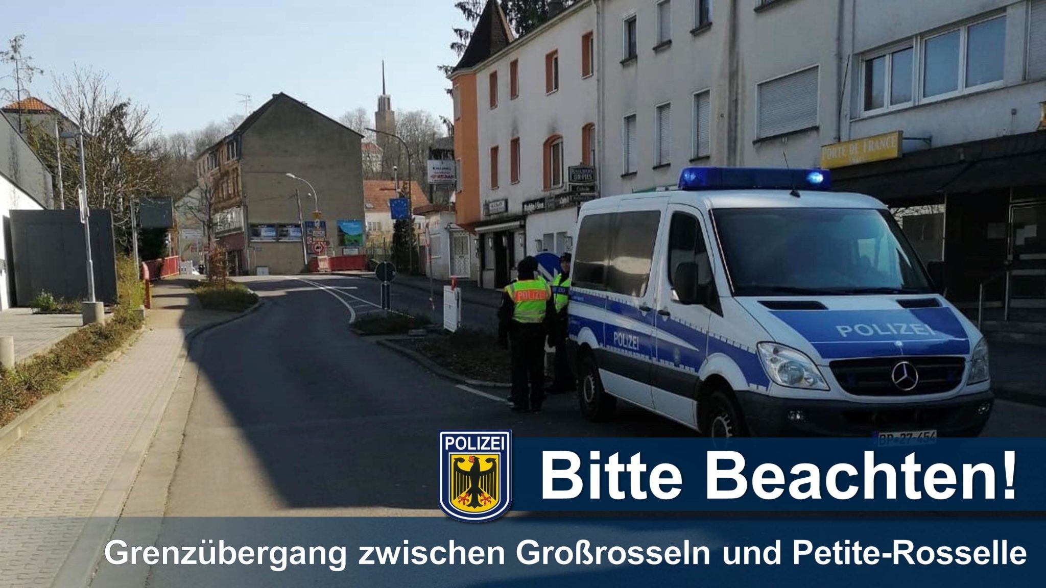 Bundespolizei Hat Den Grenzübergang Im Saarländischen Großrosseln ...