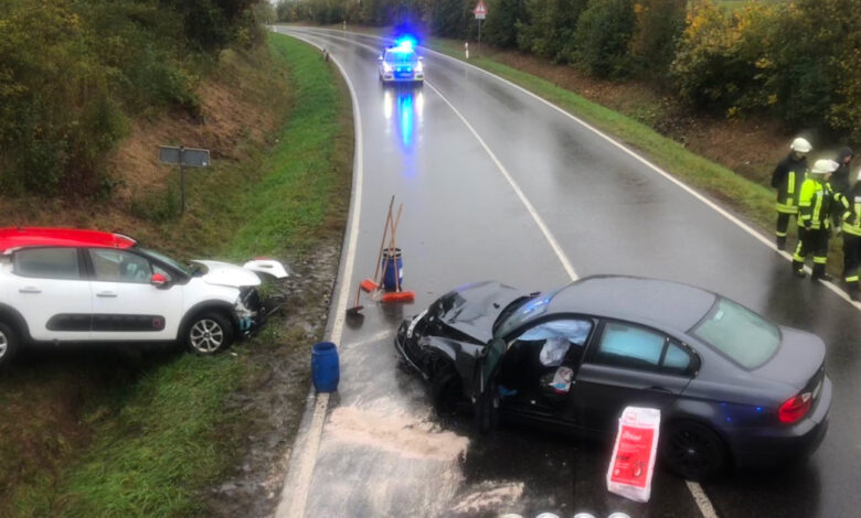 Schwerer Frontalcrash Auf B270 – Rettungshubschrauber Im Einsatz ...